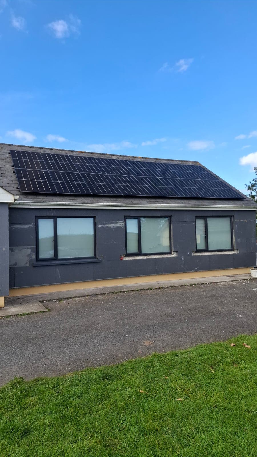 16-panel solar array, hybrid inverter – Fennor Developments, Duleek