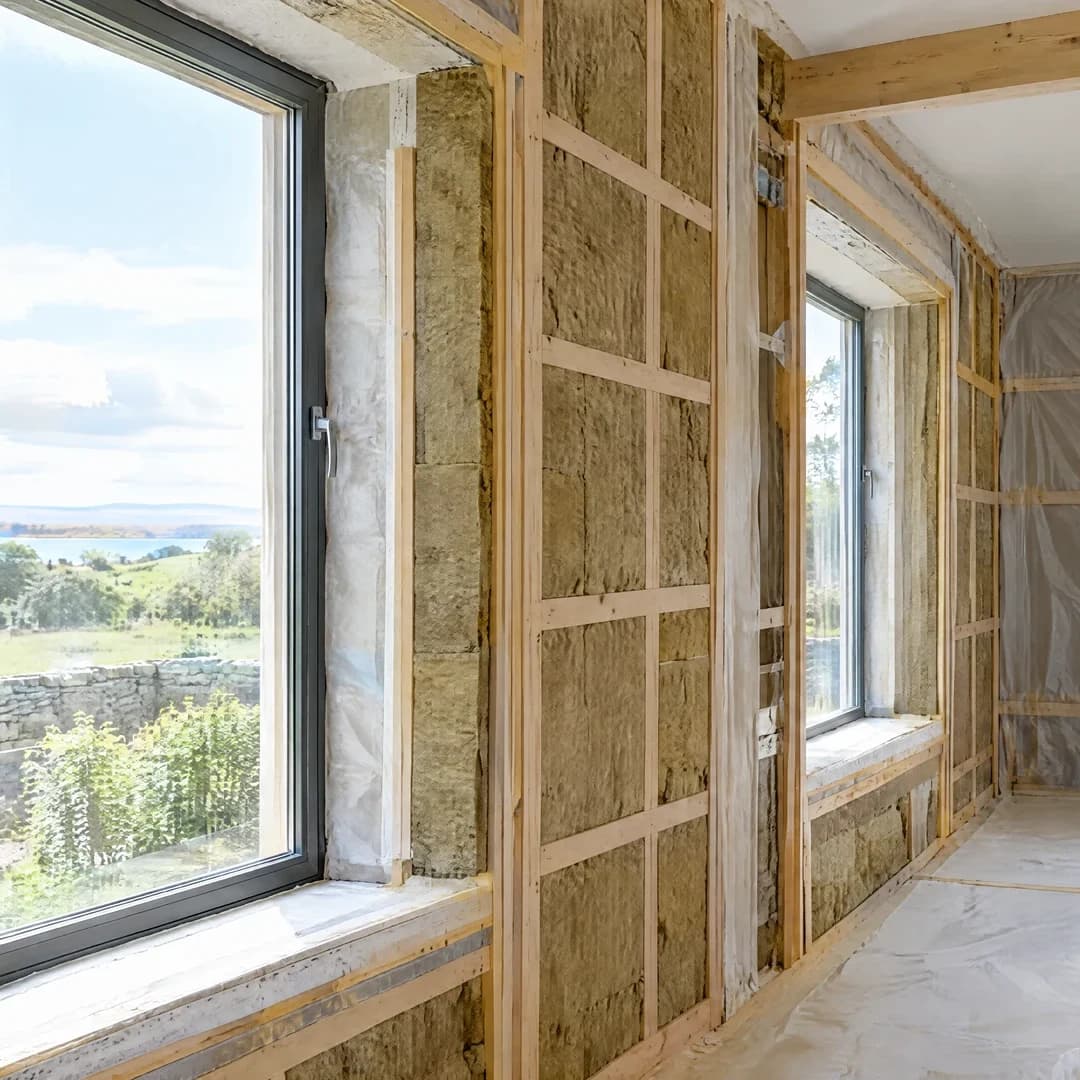 Home insulation planning — architectural design concept